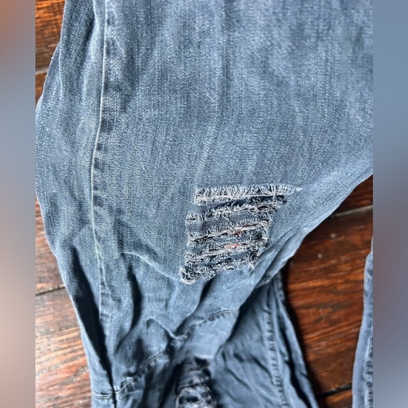 Vintage Havana pull-up soft utility distressed pants women’s large blue - Picture 5 of 8